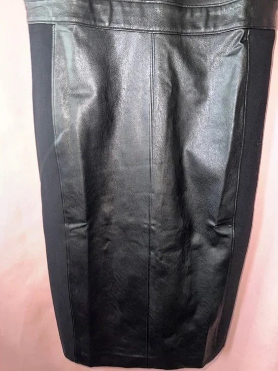 SPANX Faux Leather II Combo Sheath Midi Dress - Picture 5 of 11
